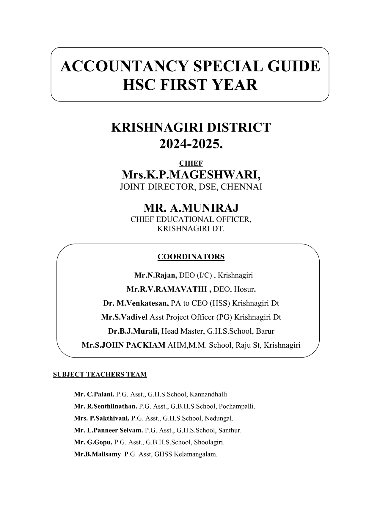 11th Accountancy English Medium